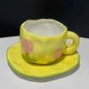 Hand-Painted Cloud Coffee Mug Set