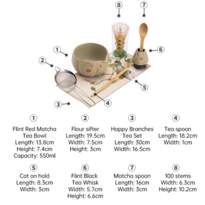 Japanese Matcha Tea Set 2-8PC